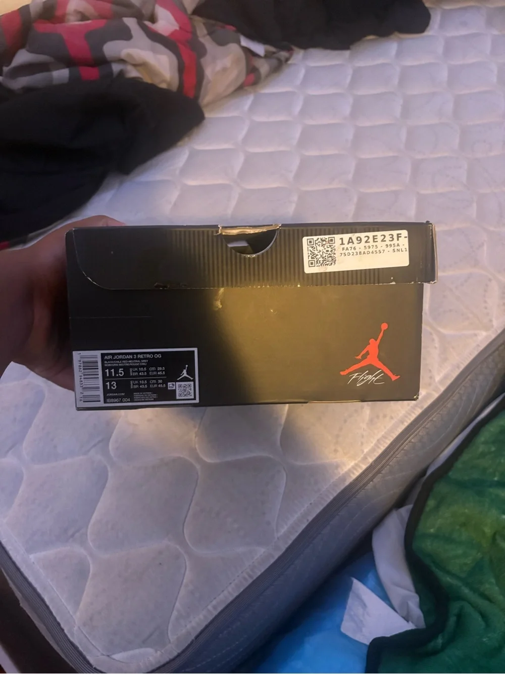 Jordan Men's Black, Blue and White Retro Sneakers